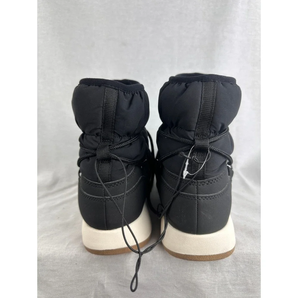 Target Black Puffer Snow Boots Thermolite EcoMade‎ Lace Up Gum Sole 096094120 7